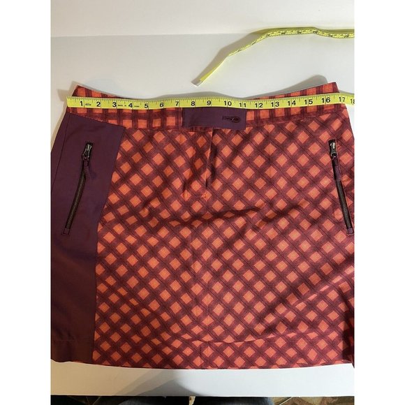 Cutter & Buck Annika Women’s Golf Skort Size 10 Orange & Maroon Lightweight - Picture 11 of 12